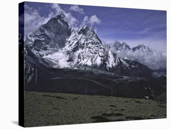 Ama Dablam Landscape, Nepal-Michael Brown-Stretched Canvas