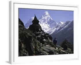 Ama Dablam Landscape, Nepal-Michael Brown-Framed Photographic Print