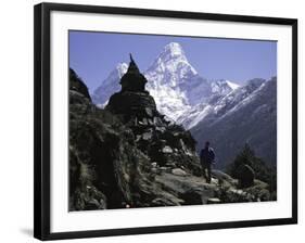 Ama Dablam Landscape, Nepal-Michael Brown-Framed Photographic Print