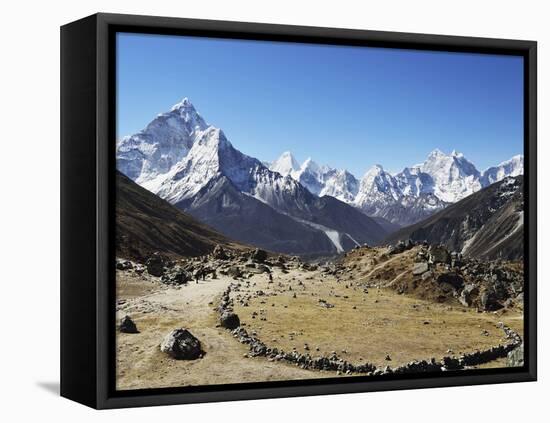 Ama Dablam, Sagarmatha Nat'l Park, UNESCO World Heritage Site, Nepal-Jochen Schlenker-Framed Stretched Canvas