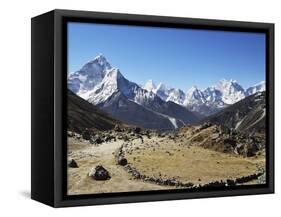 Ama Dablam, Sagarmatha Nat'l Park, UNESCO World Heritage Site, Nepal-Jochen Schlenker-Framed Stretched Canvas