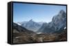 Ama Dablam Seen from the Cho La Pass in the Khumbu Region, Himalayas, Nepal, Asia-Alex Treadway-Framed Stretched Canvas