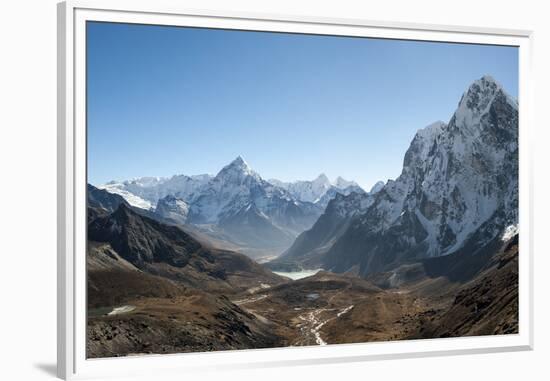 Ama Dablam Seen from the Cho La Pass in the Khumbu Region, Himalayas, Nepal, Asia-Alex Treadway-Framed Premium Photographic Print