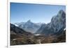 Ama Dablam Seen from the Cho La Pass in the Khumbu Region, Himalayas, Nepal, Asia-Alex Treadway-Framed Photographic Print