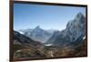 Ama Dablam Seen from the Cho La Pass in the Khumbu Region, Himalayas, Nepal, Asia-Alex Treadway-Framed Photographic Print