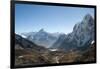 Ama Dablam Seen from the Cho La Pass in the Khumbu Region, Himalayas, Nepal, Asia-Alex Treadway-Framed Photographic Print