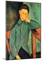 Amadeo Modigliani Boy in a Blue Jacket Art Print Poster-null-Mounted Poster