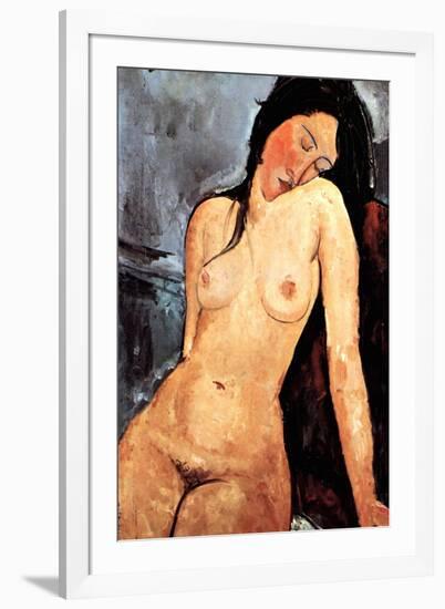 Amadeo Modigliani Nude Female-Amedeo Modigliani-Framed Art Print