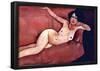 Amadeo Modigliani Nude on a Sofa Almaiisa Art Print Poster-null-Framed Poster