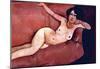 Amadeo Modigliani Nude on a Sofa Almaiisa Art Print Poster-null-Mounted Poster