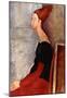 Amadeo Modigliani Portrait of Jeanne Hebuterne in Dark Clothes Art Print Poster-null-Mounted Poster