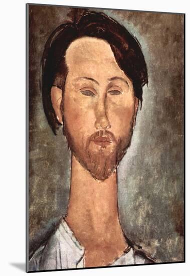 Amadeo Modigliani Portrait of Leopold Zborowski Art Print Poster-null-Mounted Poster