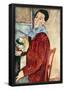 Amadeo Modigliani (Self Portrait) Art Poster Print-null-Framed Poster