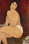 Naked Woman Seated Painting by Amedeo Modigliani (1884-1920) 1917 Sun. 1X0,65 M Collection Privee --Amedeo Modigliani-Giclee Print
