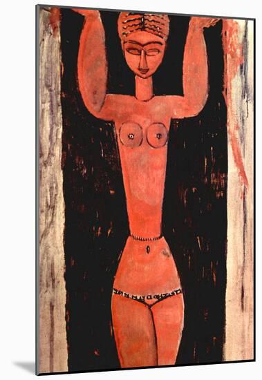 Amadeo Modigliani Standing Caryatid Art Print Poster-null-Mounted Poster