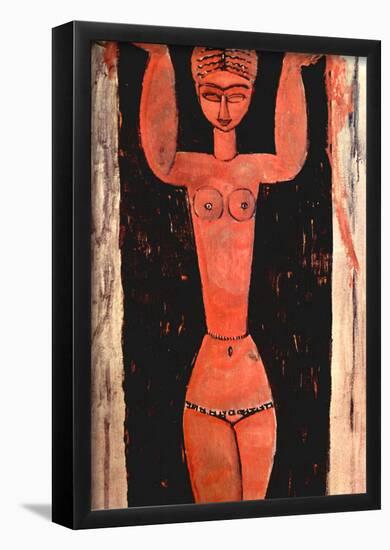 Amadeo Modigliani Standing Caryatid Art Print Poster-null-Framed Poster