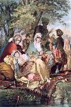 The Bazaar, Constantinople, 1853 watercolor-Amadeo Preziosi-Giclee Print