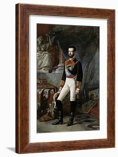 Amadeus I, King of Spain, 1872-Vicente Palmaroli-Framed Giclee Print