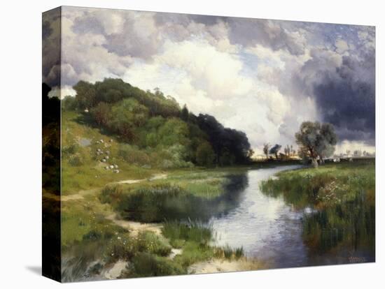 Amagansett Approaching Storm-Thomas Moran-Stretched Canvas