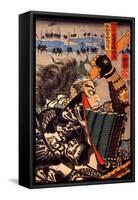 Amakasu Omi No Kami-Kuniyoshi Utagawa-Framed Stretched Canvas