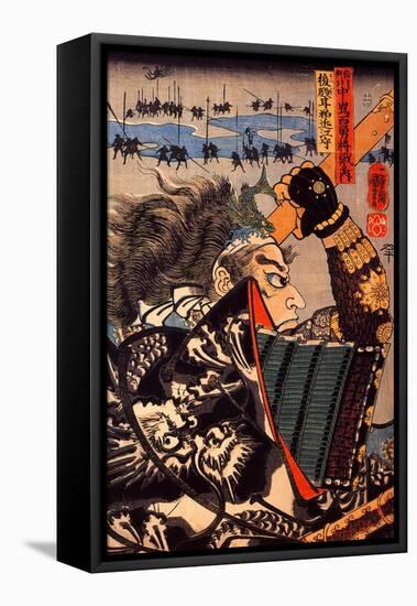 Amakasu Omi No Kami-Kuniyoshi Utagawa-Framed Stretched Canvas