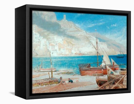 Amalfi, 1900-Albert Goodwin-Framed Stretched Canvas