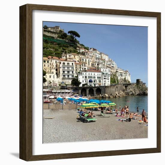 Amalfi Beach-Marilyn Dunlap-Framed Art Print