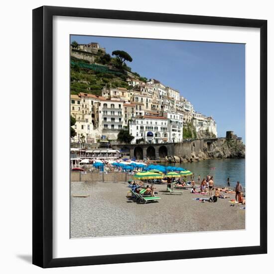 Amalfi Beach-Marilyn Dunlap-Framed Art Print