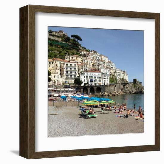 Amalfi Beach-Marilyn Dunlap-Framed Art Print