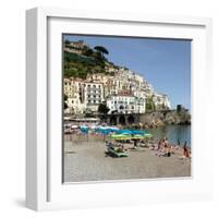 Amalfi Beach-Marilyn Dunlap-Framed Art Print