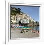 Amalfi Beach-Marilyn Dunlap-Framed Art Print