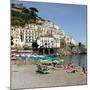 Amalfi Beach-Marilyn Dunlap-Mounted Art Print