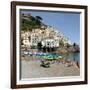 Amalfi Beach-Marilyn Dunlap-Framed Art Print