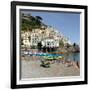 Amalfi Beach-Marilyn Dunlap-Framed Art Print