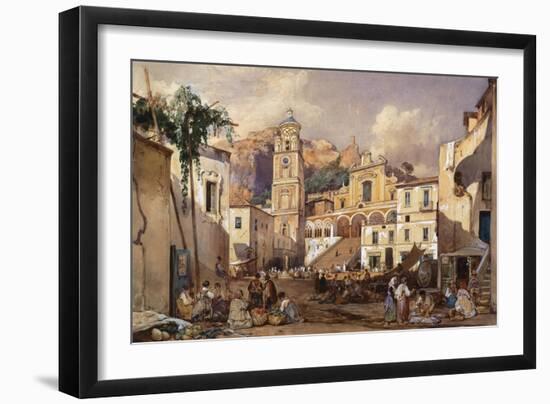 Amalfi Cathedral, 1866-Giacinto Gigante-Framed Premium Giclee Print