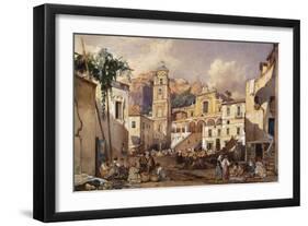 Amalfi Cathedral, 1866-Giacinto Gigante-Framed Premium Giclee Print