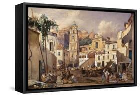 Amalfi Cathedral, 1866-Giacinto Gigante-Framed Stretched Canvas