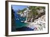 Amalfi Coast Beach at Praiano, Italy-George Oze-Framed Premium Photographic Print