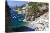 Amalfi Coast Beach at Praiano, Italy-George Oze-Stretched Canvas