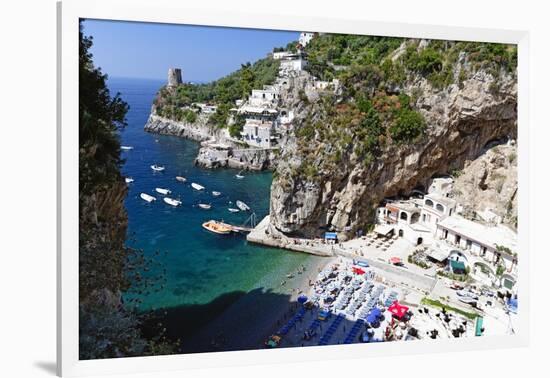 Amalfi Coast Beach at Praiano, Italy-George Oze-Framed Photographic Print