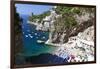 Amalfi Coast Beach at Praiano, Italy-George Oze-Framed Photographic Print