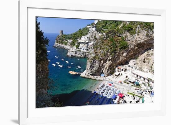 Amalfi Coast Beach at Praiano, Italy-George Oze-Framed Photographic Print