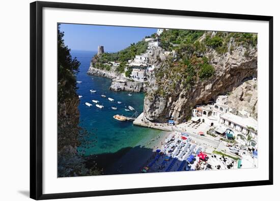 Amalfi Coast Beach at Praiano, Italy-George Oze-Framed Photographic Print