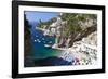 Amalfi Coast Beach at Praiano, Italy-George Oze-Framed Photographic Print