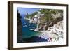 Amalfi Coast Beach at Praiano, Italy-George Oze-Framed Photographic Print