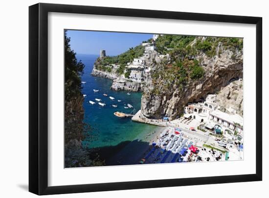 Amalfi Coast Beach at Praiano, Italy-George Oze-Framed Photographic Print