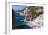 Amalfi Coast Beach at Praiano, Italy-George Oze-Framed Photographic Print