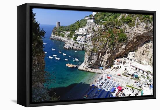 Amalfi Coast Beach at Praiano, Italy-George Oze-Framed Stretched Canvas