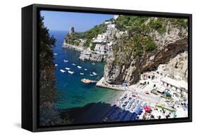 Amalfi Coast Beach at Praiano, Italy-George Oze-Framed Stretched Canvas