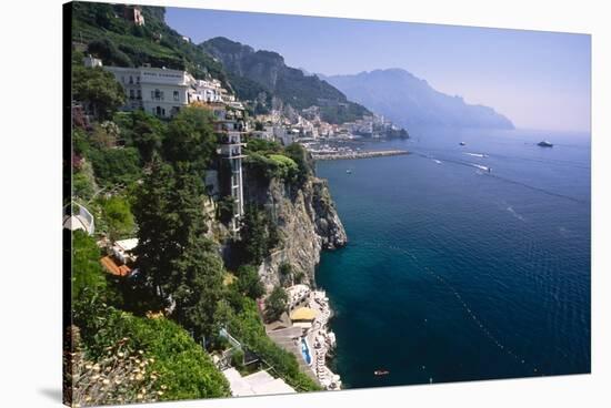 Amalfi Coast Cliffside Scenic , Italy-George Oze-Stretched Canvas